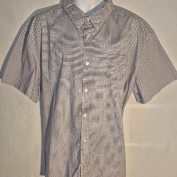 JACHS New York Dress shirt, white-blue-red small X design in size 2XL - Picture 12 of 16